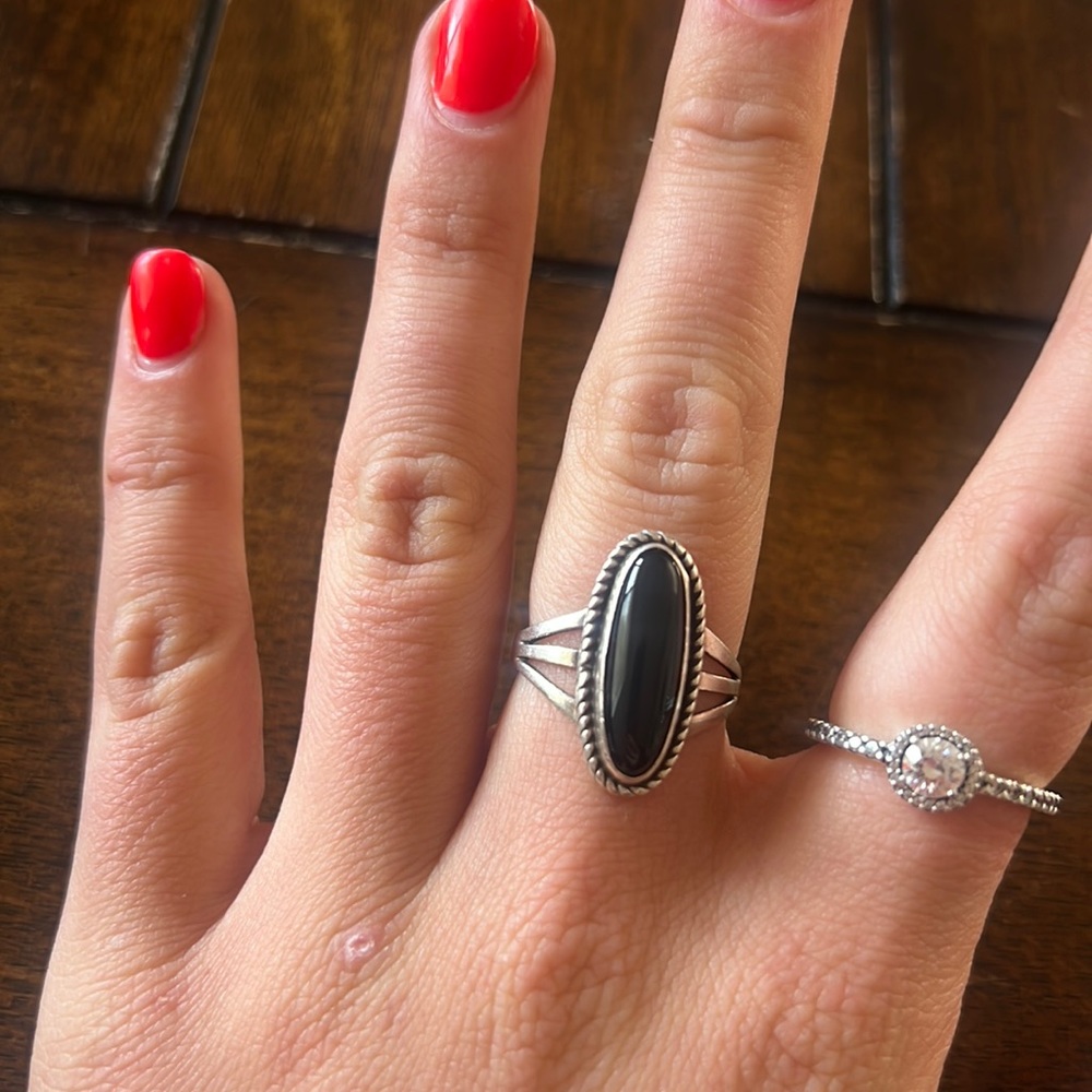 Black tourmaline ring